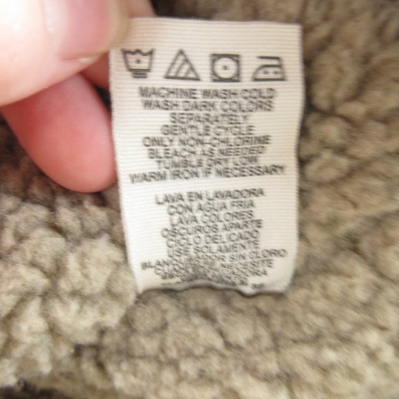 Timberland Sherpa Lined Black Denim Jacket Size M Outdoor Button Collar Jacket - Picture 9 of 13